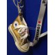 Portachiavi scarpa Converse Gold con laccetto e moschetto